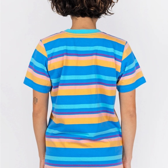 Mokoyubi Pinwheel Stripe Tshirt Medium - Picture 3 of 5